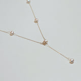ゴールドパールドロップネックレス / gold pearl drop necklace (material 14K goldfilled)