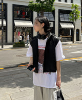 フードクロップレザーベスト (2 color)