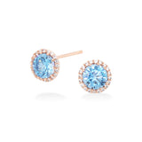 ワンキュービックイヤリング / Skyblue One Cubic Earring (rosegold)