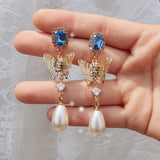 バタフライクイーンイヤリング / Blue Butterfly Queen Earring