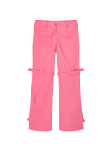 ローライズベルトパンツ / 0 8 low-rise belted pants - PINK