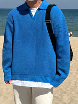 ブレンドオープンカラニット/BLEND OPEN KARA KNIT(7COLOR)