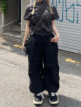 ウィンドハイネックシャーリング半袖ジャンパー / Wind high neck shirring short-sleeved jumper