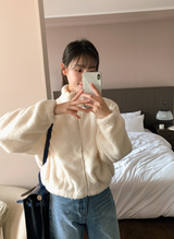 ふわふわファーフリースジップアップ (3color)