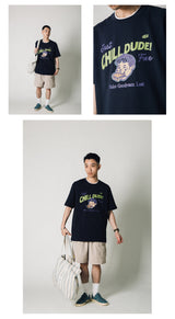 DAKYAM 2023 S/S Let's Chill Dude Retro Sandwich Kids Head T-Shirt