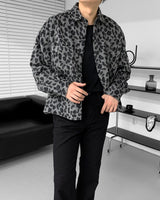 CRウールレオパードクロップドシャツ/CR Wool Leopard Cropped Shirt (2 colors)