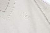 V-NECK CROP SWEATSHIR (Ivory)