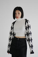 アーガイルニットボレロ / Argyle Knit Bolero (3color)