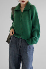 ディープリーカラーカーディガン/Deeplly collar cardigan (3color)