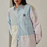 カラーミックスコットンシャツ/COLOR MIXED COTTON SHIRT_NAVY