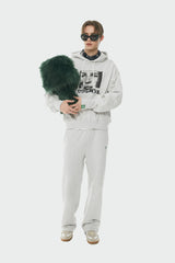 ワッツイズロックフーディー/What is rock hoodie (light grey)