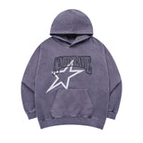 [24SS] STAR AE LOGO PIGMENT WASHING HOODIE PURPLE