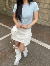 キュートキュービックスリムTシャツ / Cute cubic slim t-shirt