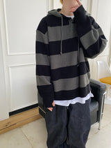 No.9228 stripe over hood KNIT (3color) (6645571518582)