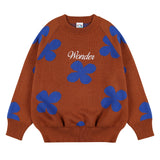 フラワーパターンジャガードニット / Flower pattern Jacquard Knit (4582469369974)