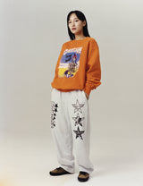 スターロゴプリントスウェットパンツ/STAR LOGO PRINTED SWEAT PANTS LIGHT GREY(CV2CFUPA01A)
