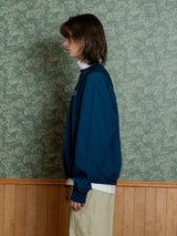 Nylon Raglan Crewneck_Indigo Blue