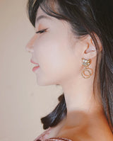 メルビーザキャットシリーズ - アンティークキャットノブピアス / Melbie The Cat Series - Antique Cat Knobs Piercing (Gold ver.)