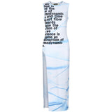 ドリーミーブルーラインスプリットドレス / Dreamy Blue Line Split Dress