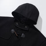 カットポイントダッフルコート / CUT POINT DUFFLE COAT - BLACK