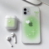 シャイブリンググリーンフォーンケース / Shy bling green phone case