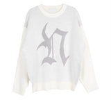 No.0483 lettering round KNIT (4color)