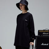 オーバーフィットレタリングロングスリーブT/OVERFIT LETTERING LONG-SLEEVED T-BLACK