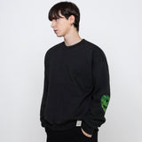 エルボーリーフスマイルハートスウェットシャツ/Elbow Leaf Smile Heart Sweatshirt