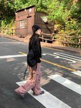 [MADE] Laco Basic String Semi-Crop Fleece Fleece Zip-up