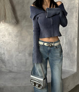 Pintuck Coloring Low Rise Wide Jeans