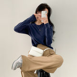 [BELLIDE MADE] MULTI-Half CROPED PLAIN LONG SLEEVE