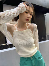 Sun Beach Cardigan Top Set