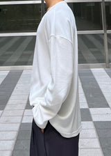 Waffle U-Neck Long Sleeve 4COLOR