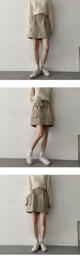 ファーミーウエストストリングカーゴミニスカート / Furme Waist String Cargo Mini Skirt