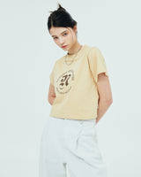 ROMAN TYPO LOGO TSHIRT-BEIGE (6681177325686)