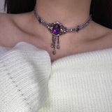 ラプンツェルチョーカー / Rapunzel violet choker