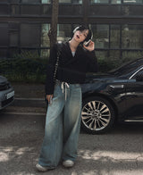 ルシッドクロップラップブレザー / [自主製作] Lucid crop wrap blazer (2 color)