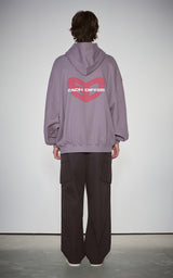  BLUR HEART LOOSE HOODIE ZIP UP_INDI PINK