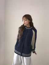 Harper two way knit zip up