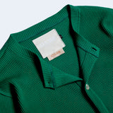 ラウンドネックワッフルカーディガン/DAMP ROUND-NECK WAFFLE CARDIGAN_GREEN