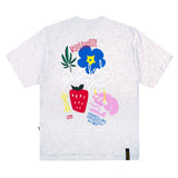 BEAUTIFUL DAY OVERSIZED T-SHIRTS WHITE MELANGE / BLACK (6566055444598)