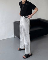 キコスコッチショートスリーブカラーニットウェア / OWN Kiko Scotch Short-Sleeved Collar Knitwear (2 colors)