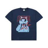 [24SS] AE LOGO CAT EARPLUG ARTWORK SHORT SLEEVE T-SHIRT NAVY
