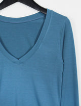ディープVネックTシャツ / Deep V-neck T-shirt (3color)