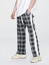 CHECK TRACK PANTS - BLACK/WHITE (4623312257142)