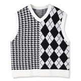 チェックニットベスト / ARGYLE & HOUND CHECK KNIT VEST