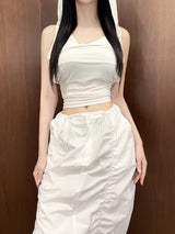932. Eve hood blackless top (2color)