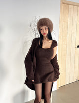5 color fake fur bucket hat