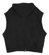 No.9585 C hood sleeveless ZIP-UP (3color)