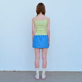 ピンストライプミニスカート / PIN STRIPE MINI SKIRT, BLUE